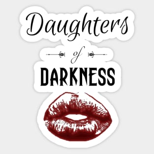 Daughters of Darkness | Red Glow Goth Lips Black Sticker